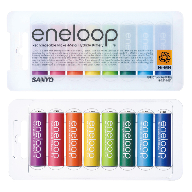 ●奥棚3●ＳＡＮＹＯ 　エネループ　充電式ニッケル水素電池（単３形８個入） Amazon | SANYO NEW eneloop tones 充電式ニッケル水素電池(単3