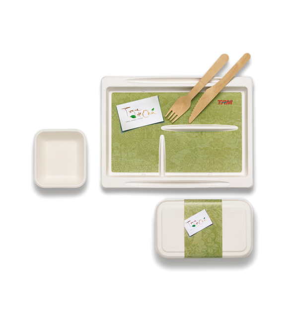 Eco-Friendly Airplane Meal Trays : Zero Eco Meal Tray Concept