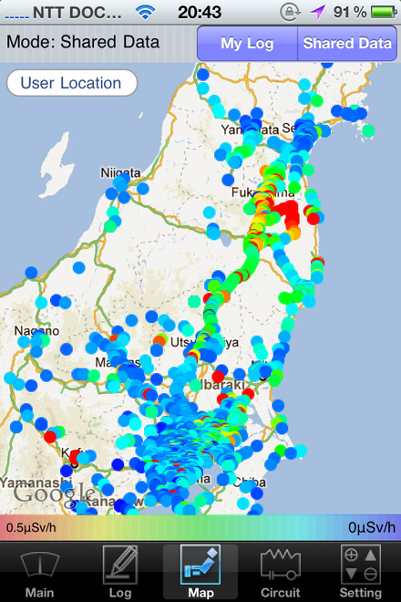 放射線センサー（スマートフォン接続型）