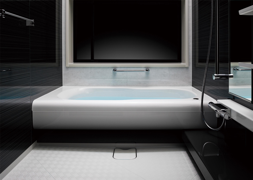 お話中 仮設浴槽