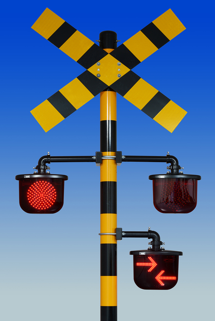 踏切警報灯／列車進行方向指示器