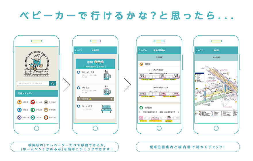 ベビーカー 電車 アプリ