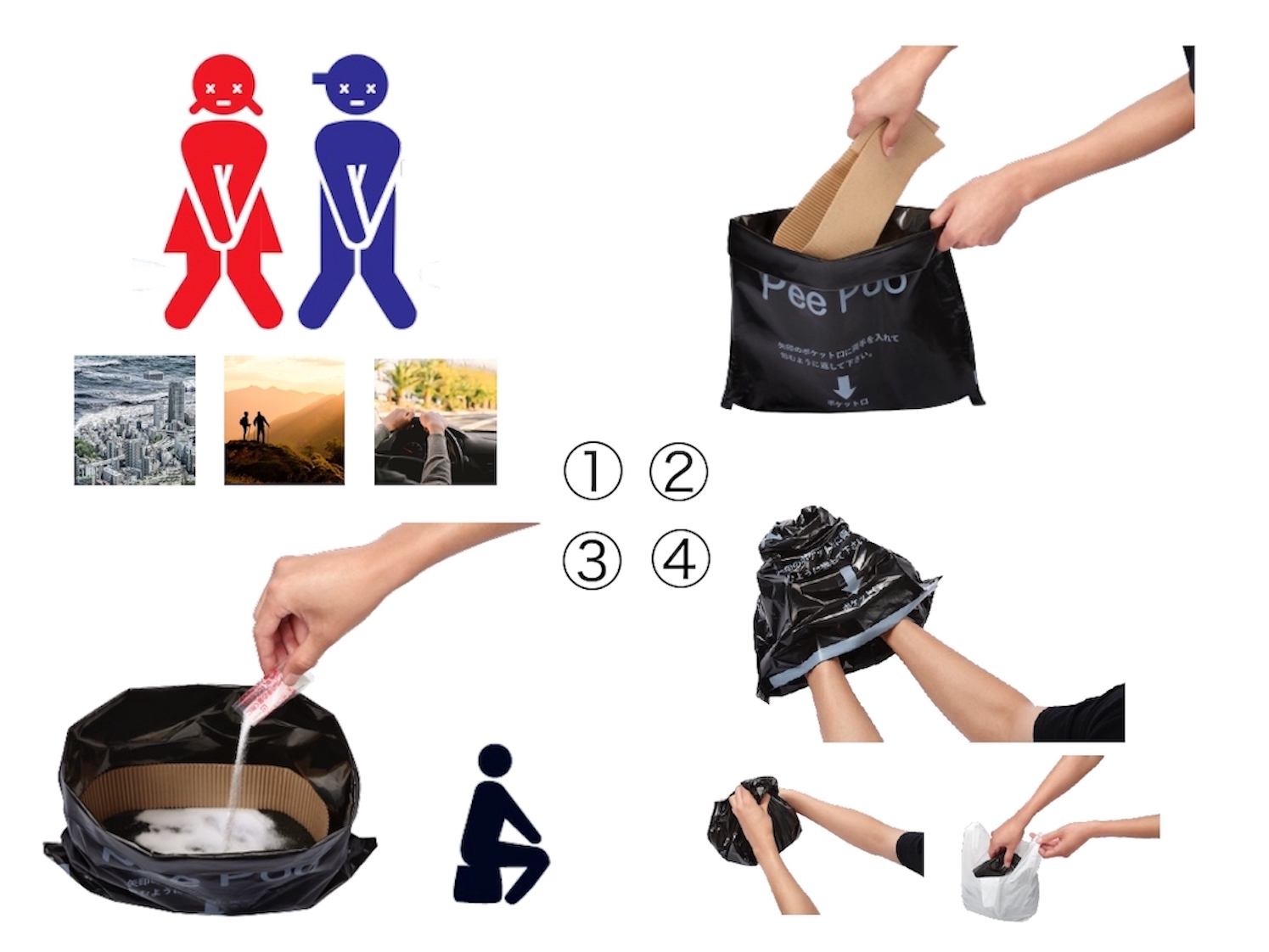 非常用自立型携帯トイレ