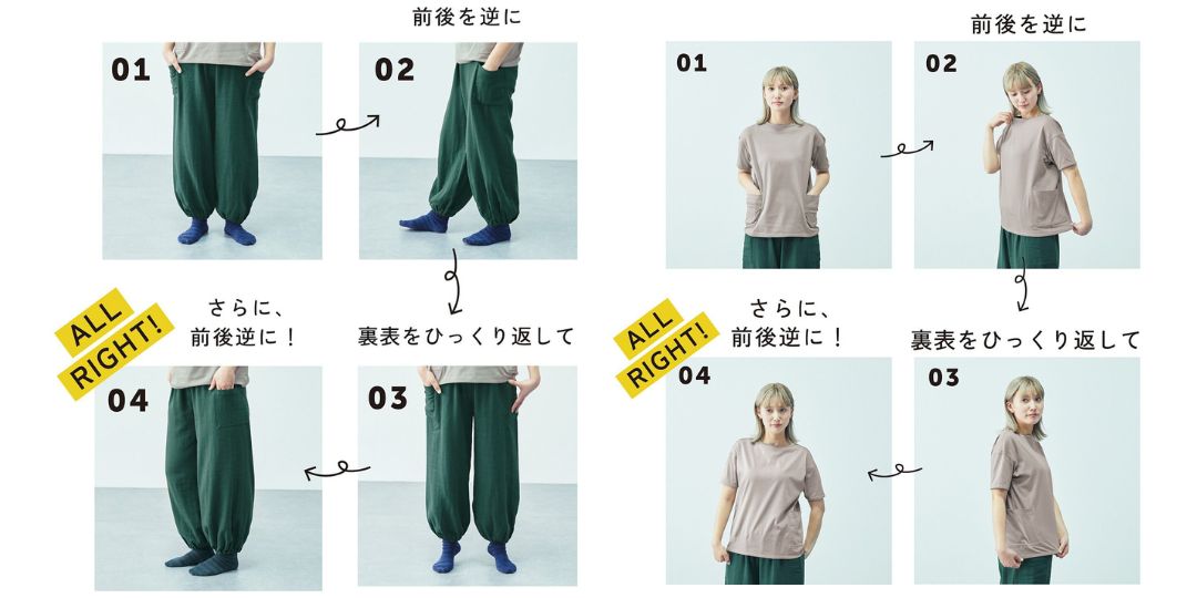 人気 服を裏表逆に着る