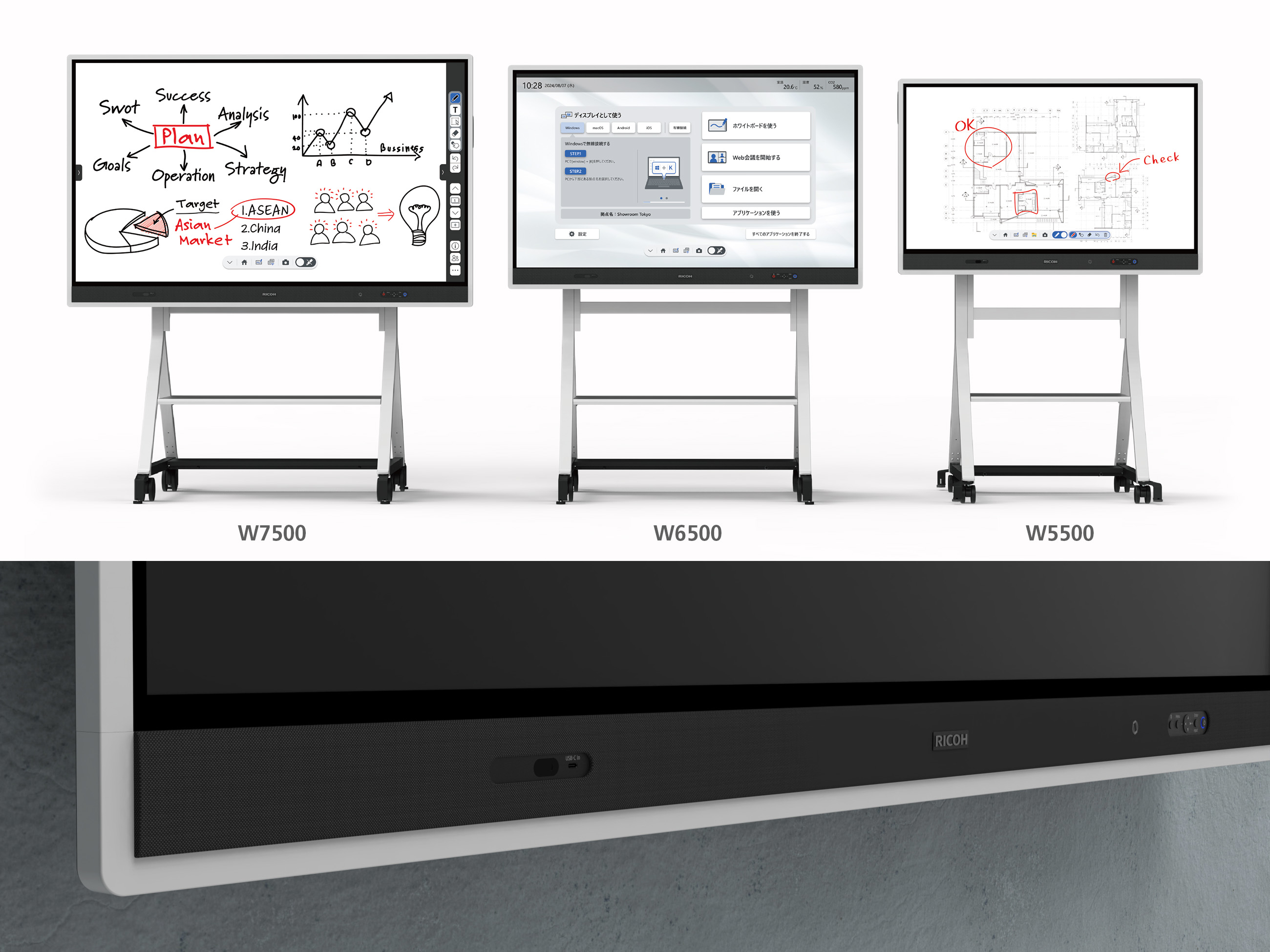 RICOH Collaboration Board W7500中古 引き取り限定 RICOH Collaboration Board W7500中古 引き取り限定 RICOH IM C2500F