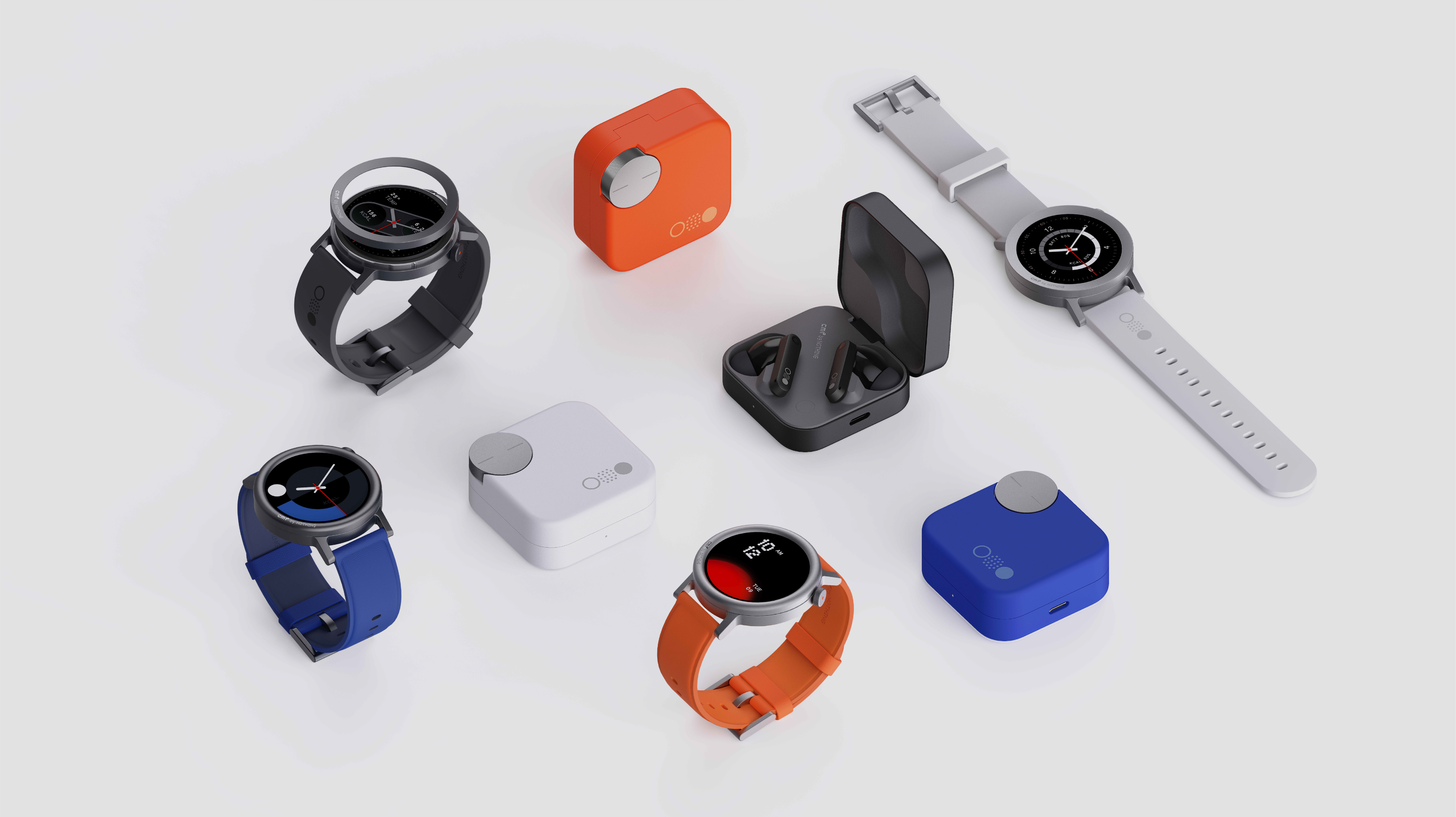 Smartphone, smartwatch, and earphones