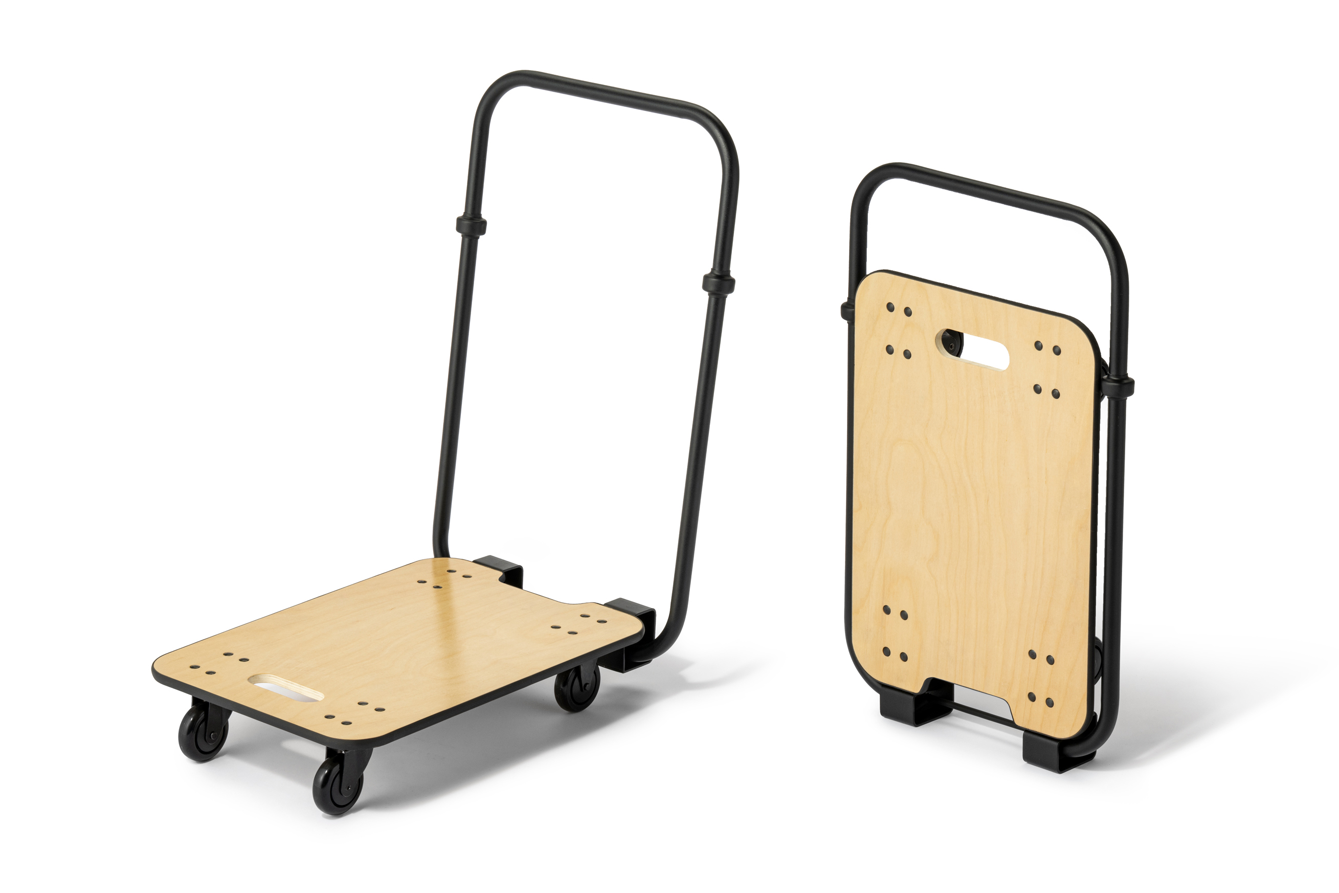 手押し台車カインズ 静音プラスチック台車 小 700×450×830mm 150kg 折りたたみ 台車 運搬