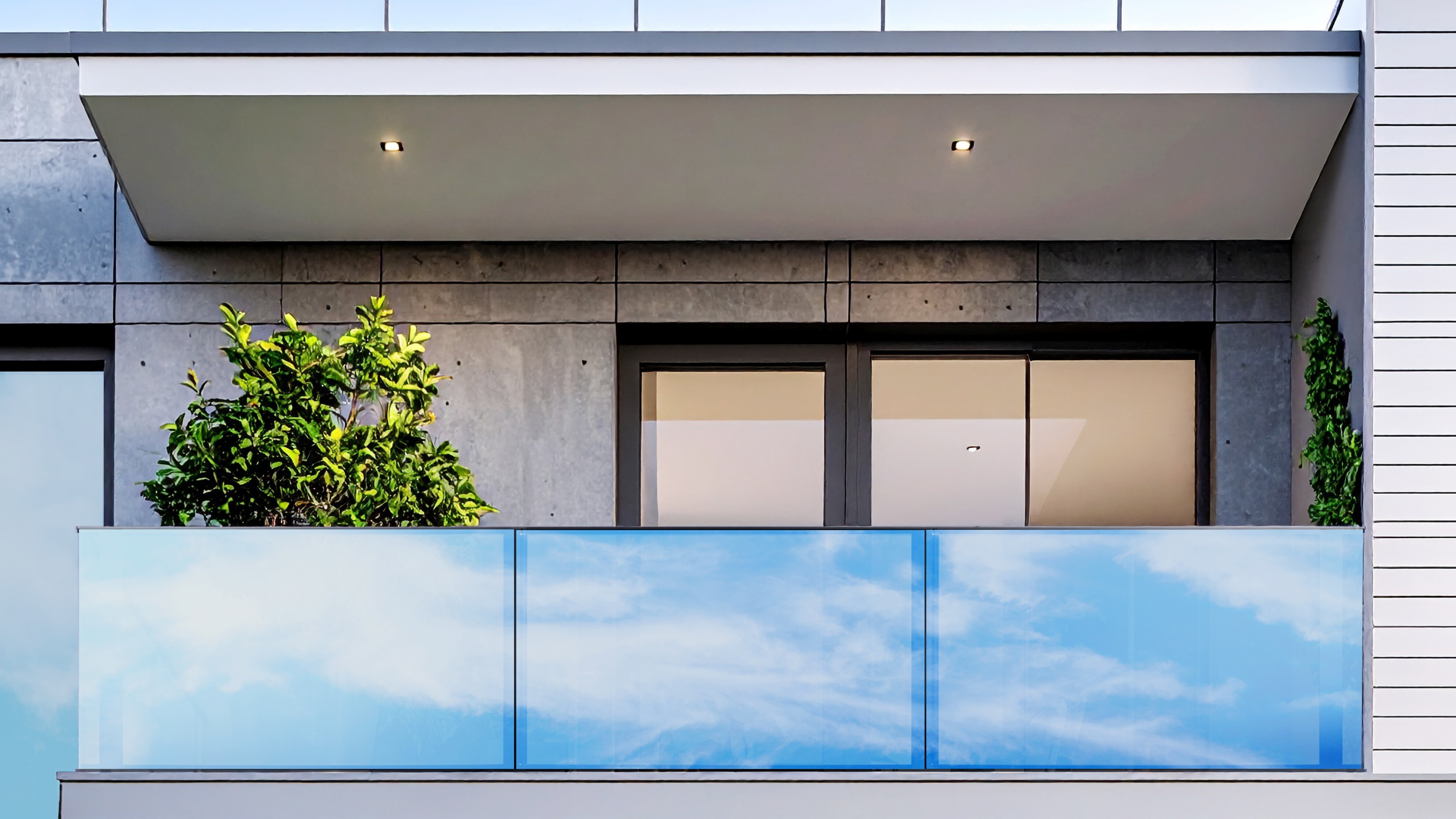 バルコニー用ガラス手すり